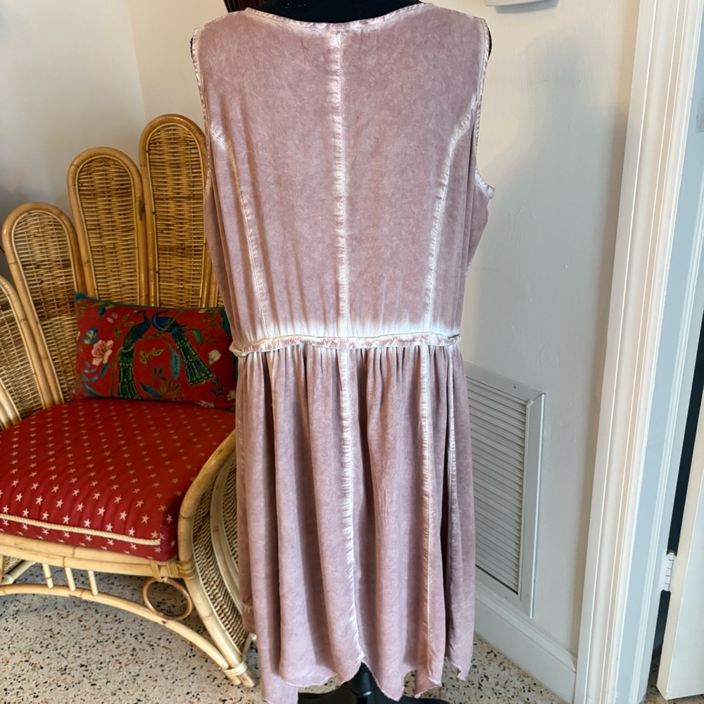 JOE BROWNS Bohemian Sleeveless Antique Rose Dress! Handkerchief Hem! GUC - Picture 6 of 15